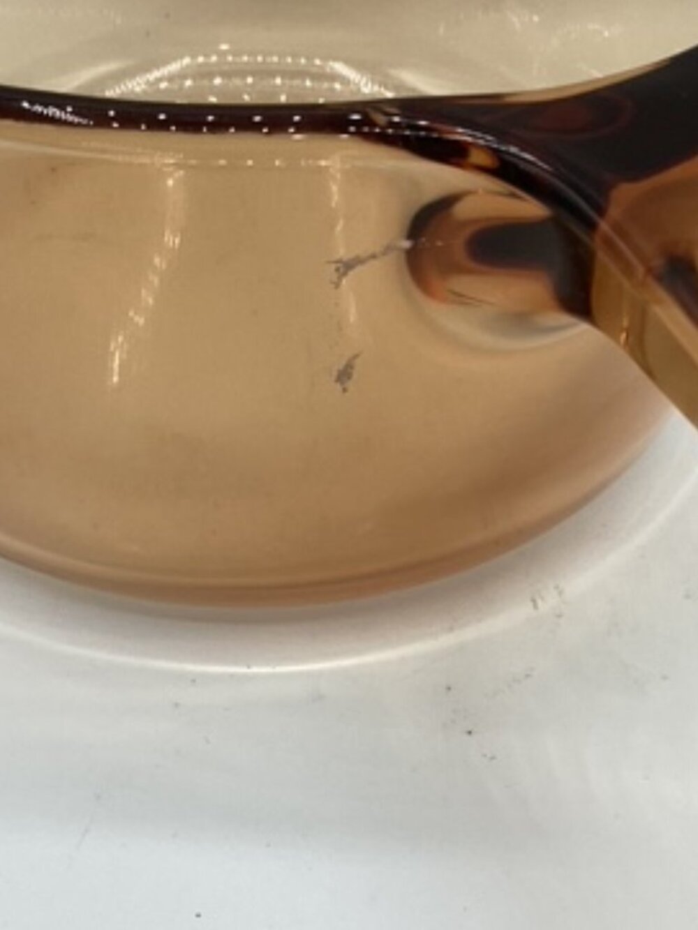 Corningware Visions Saucepan/Lid/Spout Amber Glass 1 Quart USA VTG 1980's Marked - Picture 7 of 7